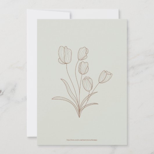 Abstrakte Formen & Blume Hochzeitsfeier Einladung (Rückseite)