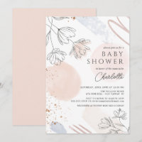 Abstrakte Formen Blush Babydusche
