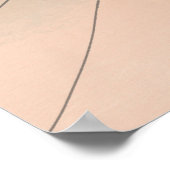 Abstrakte Formen Boho Style Foliage Leaf Design Poster (Ecke)