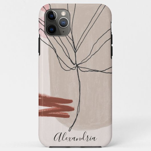 Abstrakte Formen Botanisches Blatt Case-Mate iPhone Hülle (Rückseite)