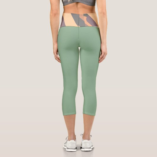 Abstrakte Formen Capri Leggings (Rückseite)