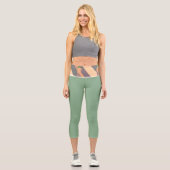 Abstrakte Formen Capri Leggings (Vorderseite)