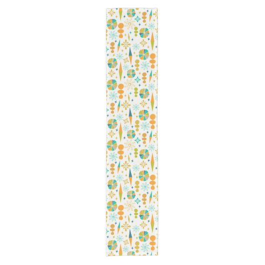 Abstrakte Formen des Atomzeitalters Mitte des Jahr Kurzer Tischläufer (Vorderseite)