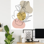 Abstrakte Formen des Blumengewitters Kunst Poster (Heimbüro)