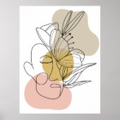 Abstrakte Formen des Blumengewitters Kunst Poster (Vorne)