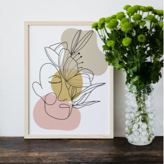 Abstrakte Formen des Blumengewitters Kunst Poster