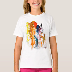 Abstrakte Formen, die von der lebendigen Palette e T-Shirt