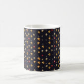 Abstrakte Formen dunkles Muster Kaffeetasse (Mittel)