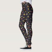 Abstrakte Formen dunkles Muster Leggings (Links)