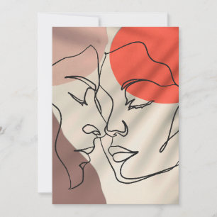 Abstrakte Formen Eine Reihe Zeichnend Minimalistis Feiertagskarte