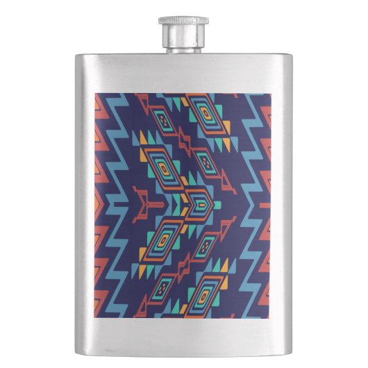 Abstrakte Formen Flachmann (Vorderseite)