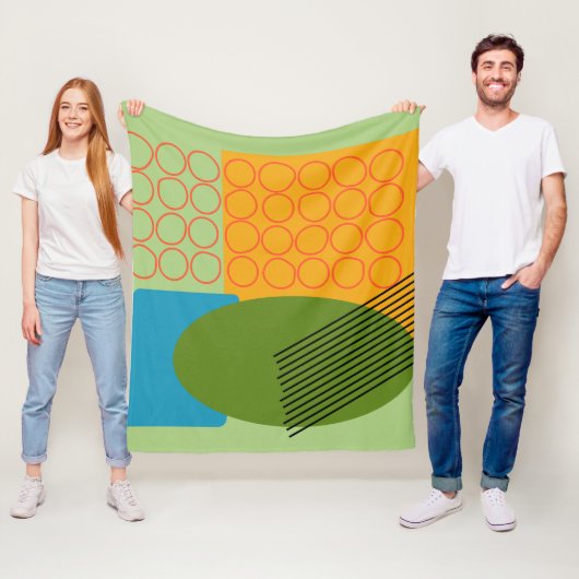 Abstrakte Formen Fleecedecke (Beispiel)