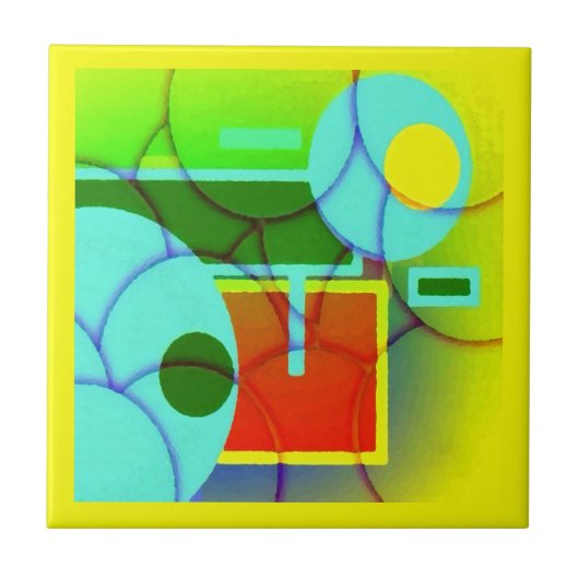 Abstrakte Formen Fliese (Vorderseite)