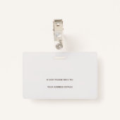 Abstrakte Formen Foto Company Logo neutral Ausweis (Rückseite mit Klammer)