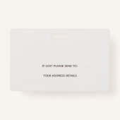 Abstrakte Formen Foto Company Logo neutral Ausweis (Rückseite)