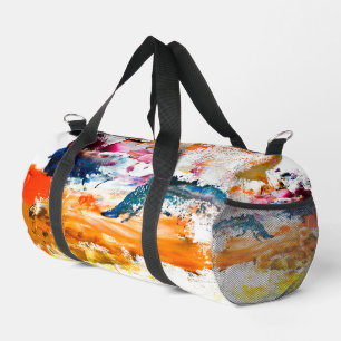 Abstrakte Formen, geboren aus der lebendigen Palet Duffle Bag