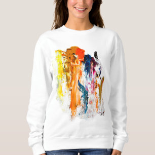 Abstrakte Formen, geboren aus der lebendigen Palet Sweatshirt