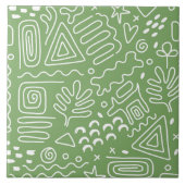 Abstrakte Formen, grün Fliese (Vorderseite)