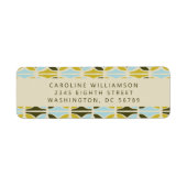 Abstrakte Formen Grüne blaue Dusche Rücksendeadres (Vorne)