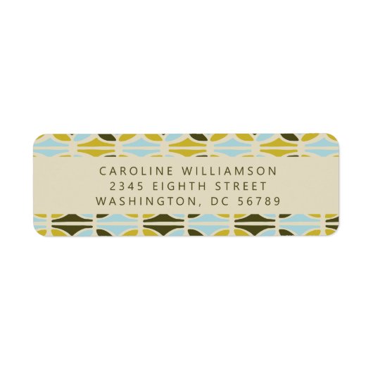 Abstrakte Formen Grüne blaue Dusche Rücksendeadres (Vorne)