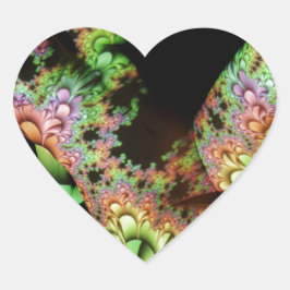 Abstrakte Formen Herz-Aufkleber