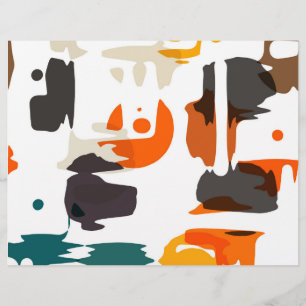 Abstrakte Formen in Retrofarben Flyer