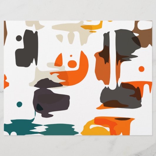 Abstrakte Formen in Retrofarben Flyer (Vorne)