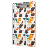 Abstrakte Formen in Retrofarben Klemmbrett (Links)