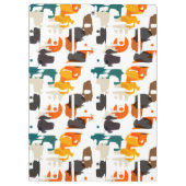 Abstrakte Formen in Retrofarben Klemmbrett (Rückseite)