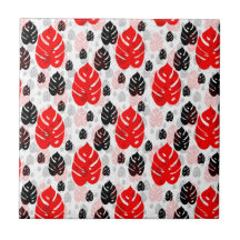 Abstrakte Formen in Rot und Schwarz