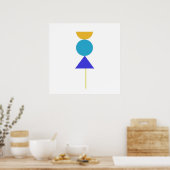 abstrakte Formen Kunst Poster (Küche)
