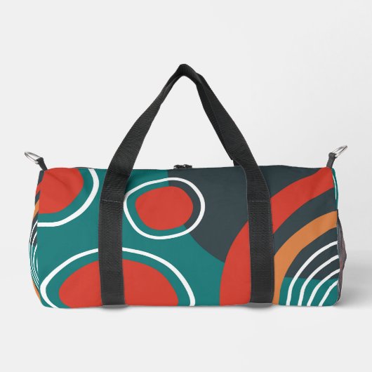 Abstrakte Formen Kunst Regenbogen- und Sonnenschut Duffle Bag (Vorderseite)