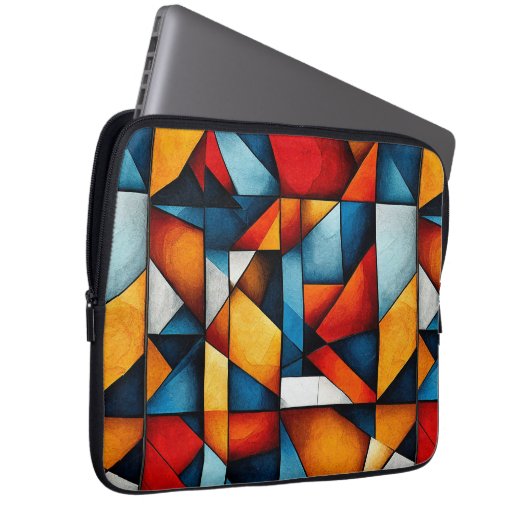 Abstrakte Formen Laptopschutzhülle (Vorne Rechts)