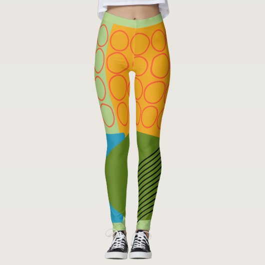 Abstrakte Formen Leggings (Vorderseite)