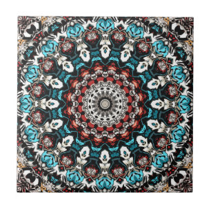 Abstrakte Formen Mandala Fliese