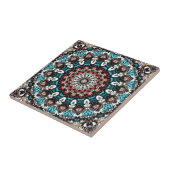 Abstrakte Formen Mandala Fliese (Seite)