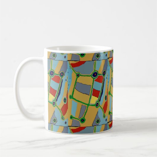 Abstrakte Formen, Matisse-Stil, Hinzufügen von Tex Kaffeetasse (Links)