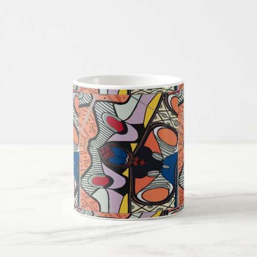 Abstrakte Formen, Matisse-Stil, Hinzufügen von Tex Kaffeetasse (Mittel)