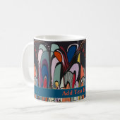 Abstrakte Formen, Matisse Stil, Text hinzufügen, K Kaffeetasse (Vorderseite Links)