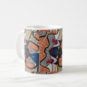 Abstrakte Formen, Matisse-Stil, Text hinzufügen, Kaffeetasse