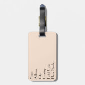 Abstrakte Formen mit Blumendekoration Gepäckanhänger (Rückseite vertikal)