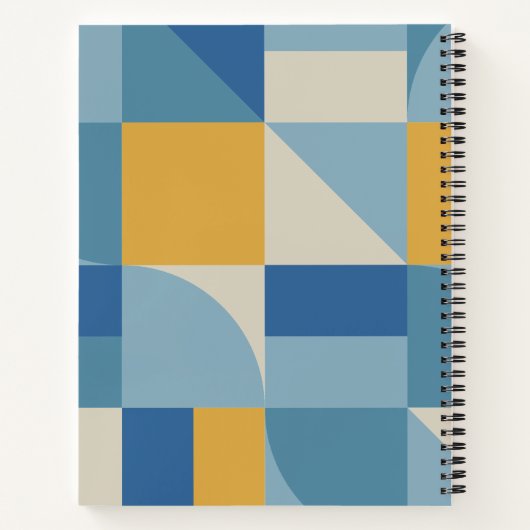 Abstrakte Formen mit mittlerer Geometrie Notizblock (Rückseite)