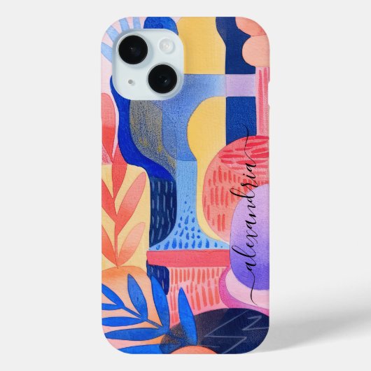 Abstrakte Formen mit Namen Case-Mate iPhone Hülle (Rückseite)