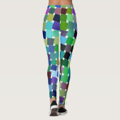 Abstrakte Formen mit vielen Farben Leggings (Rückseite)