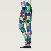 Abstrakte Formen mit vielen Farben Leggings (Links)