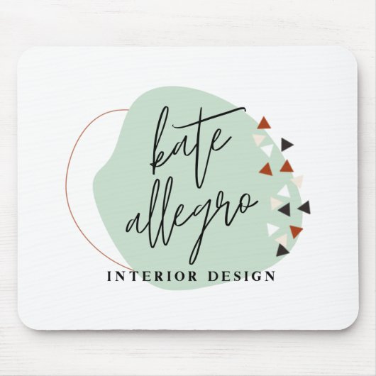 Abstrakte Formen - Modern Made Company Logo Mousepad (Vorne)