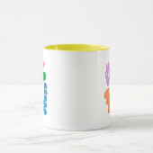 Abstrakte Formen Moderne Minimalistische Kunst Tasse (Zentrum)