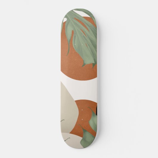 Abstrakte Formen Monstera Verlasse Finesse #1 #art Skateboard (Vorderseite)
