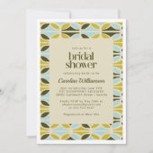 Abstrakte Formen Muster Green Blue Brautparty Einladung (Vorderseite)