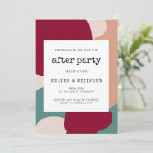 Abstrakte Formen nach dem Party Einladung (Stehend Vorderseite)